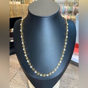 Stainless steel NEW coffee bean chain with 3A grade cubic zirconia necklace